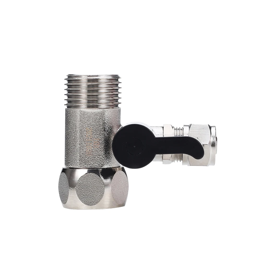 Латунный Мини-шаровой клапан 3/8 дюйма, запорный водяной адаптер, шаровой клапан