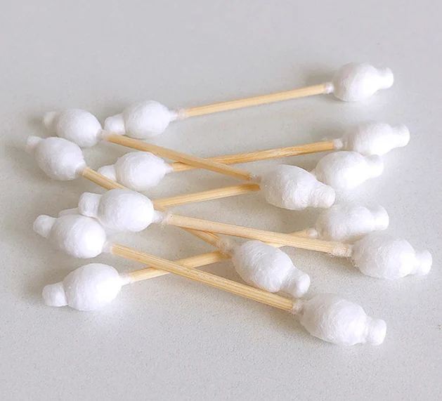 High Quality Bamboo Cotton Swab Double Tips with Square Box Premium Cotton Buds for baby Safe size