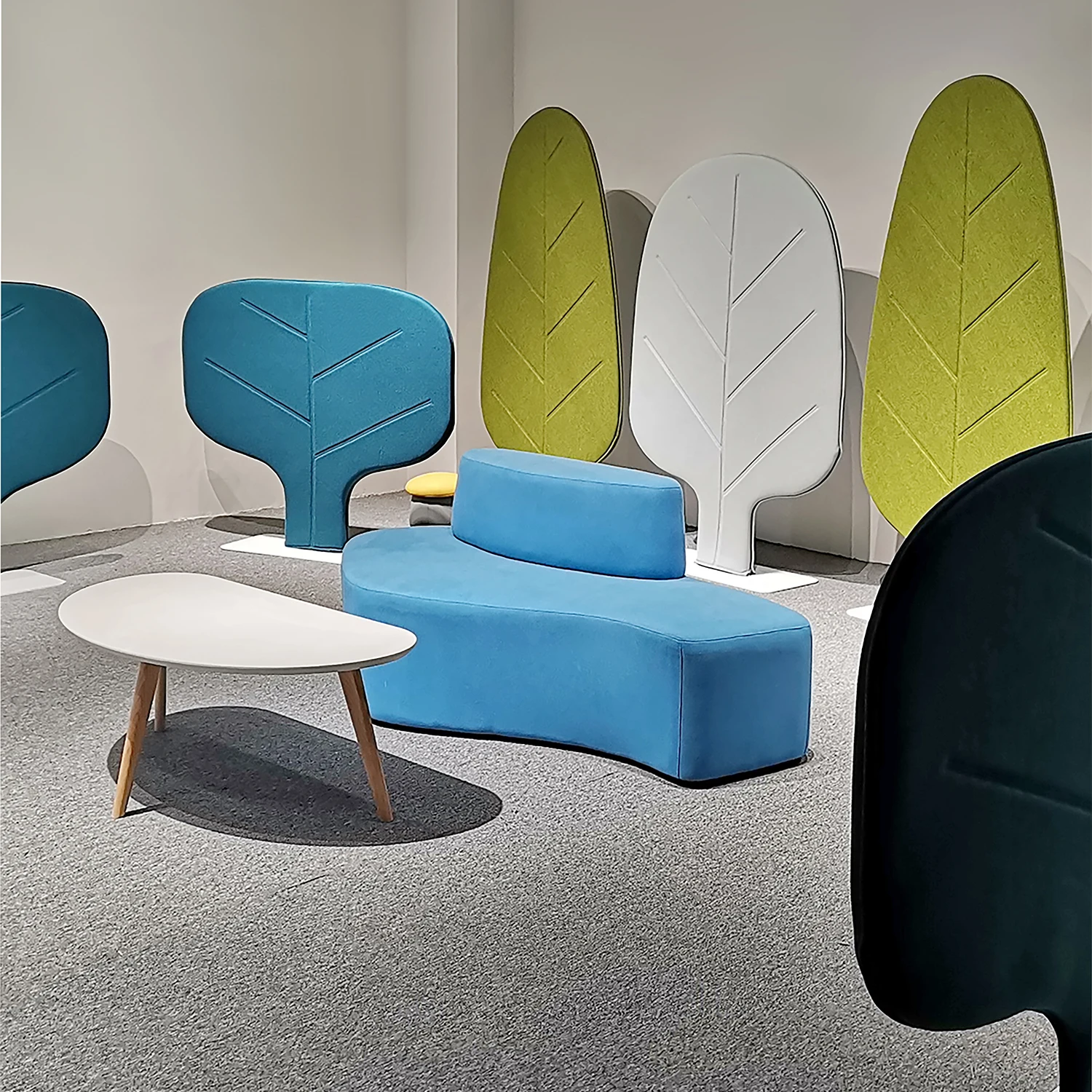 New Design Mobile Office Tree Screens Partition Acoustic Free Standing Panel Workstation