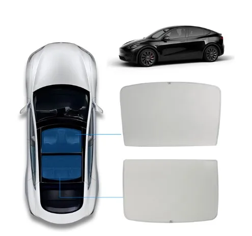 Стеклянный солнцезащитный козырек на крышу для Tesla модели Y 2021-2023 новый обновленный ледяной тканевый Пряжка передний задний люк в крыше