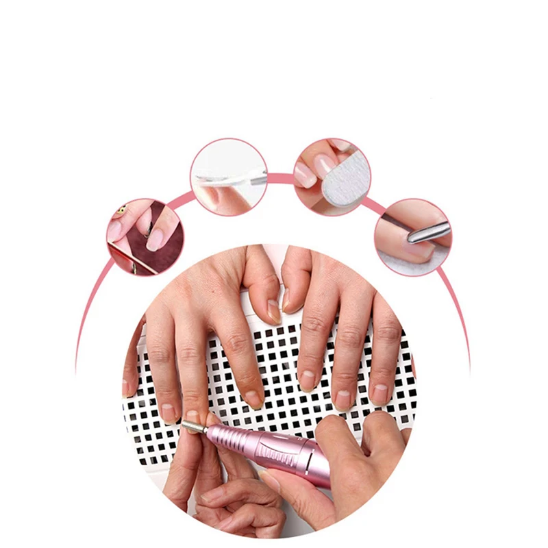 
5 IN 1 20000RPM Multifunctional Dust Nail Drill Polisher File Dryer Manicure Nail Art Tool 