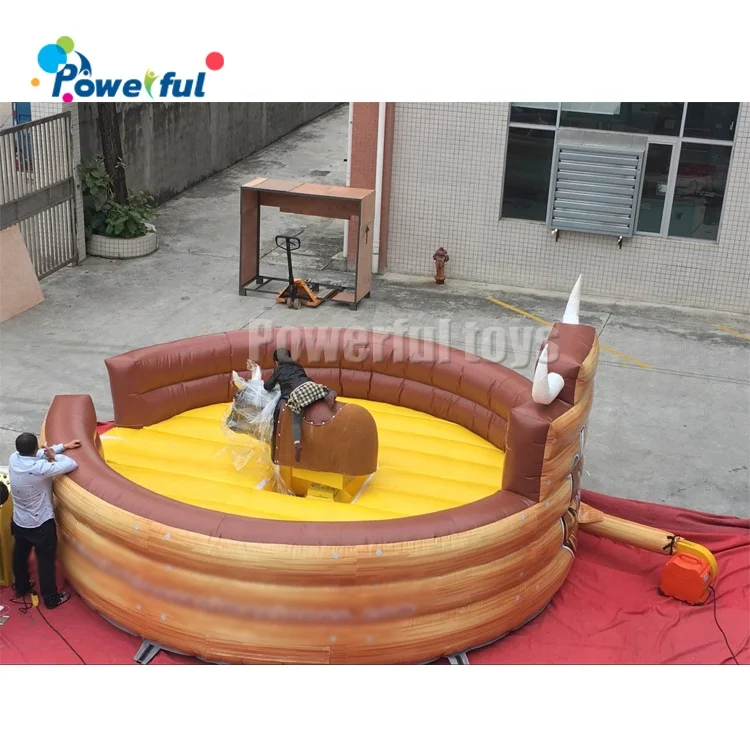 
Ready to ship playground inflatable mechanical bull ride amusement park rodeo bull game ride for sale 