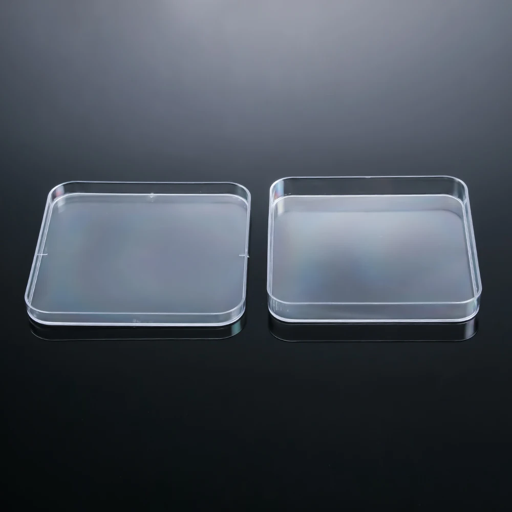 120mm Petri Culture Dish Disposable Square Shape Petri Dish Contact Plates Square Dishes