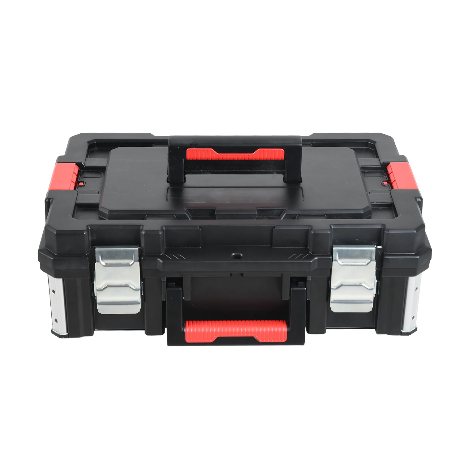 Vertak 3pcs tool storage plastic roller stacking modular toolbox set stackable tool box with wheels