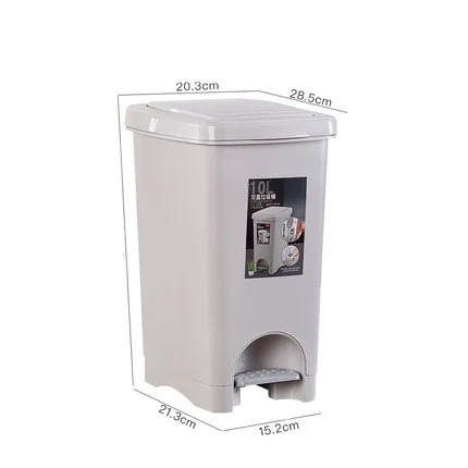 Xingyou home household office 15L small dustbin bin foot pedal plastic trash can with lid
