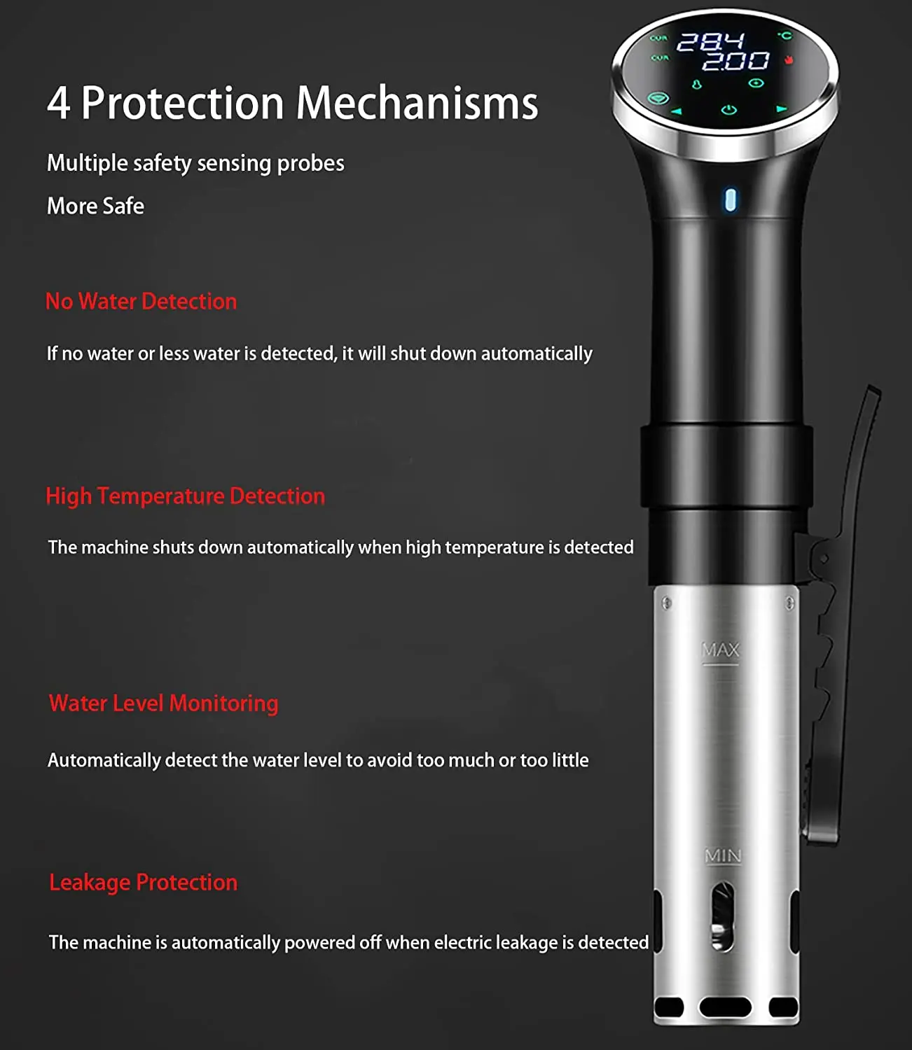 2023Wi-Fi Sous Vide плита Garer светодиодный сенсорный дисплей Sousvide машина Stick Roner управление приложением