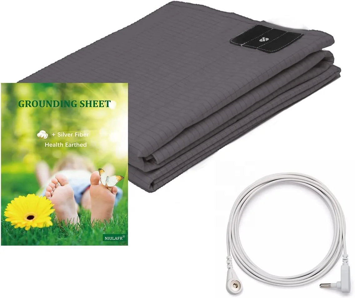 60*80 Inch 153*203CM Queen Organic Cotton ESD earthing grounding bed sheet