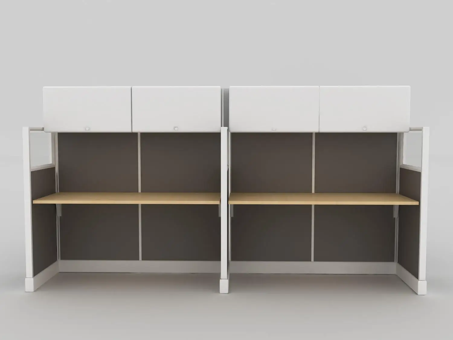 LCN Contemporary Style Modern Office Cubicle for 4 People Glass and Wood MDF Office Partitions with Free Planning