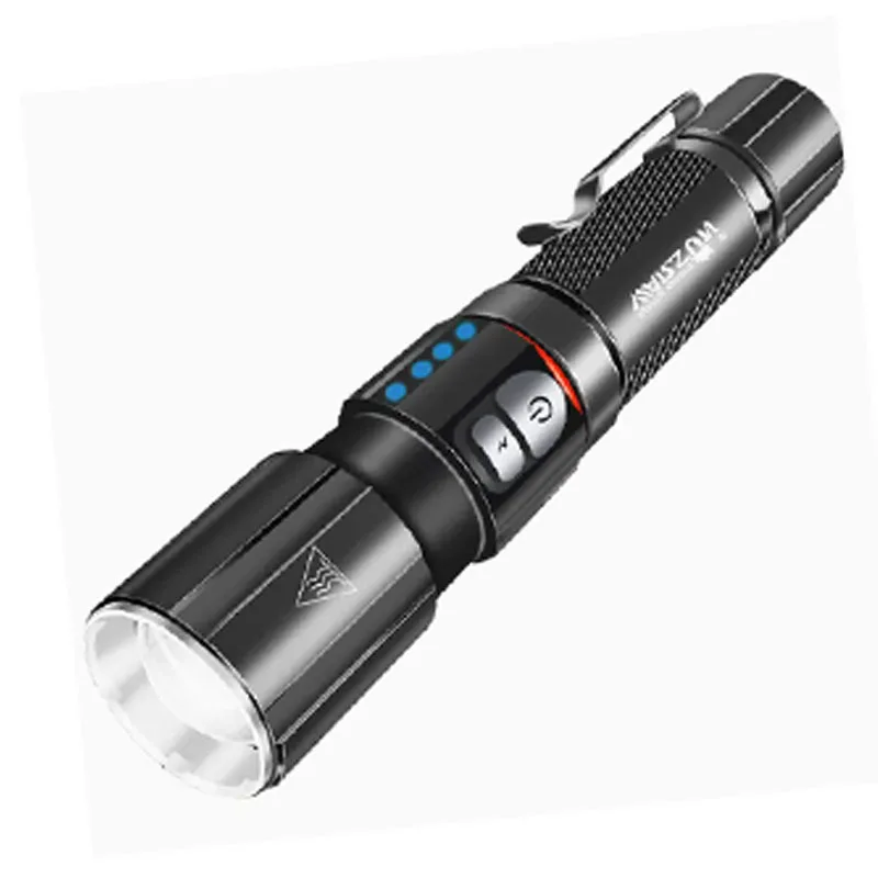 Warsun Y65S Multifunctional high lumen 1000Lm  IP45 battery indicator torch 1000m Long Range Rechargeable Zoomable Flashlight