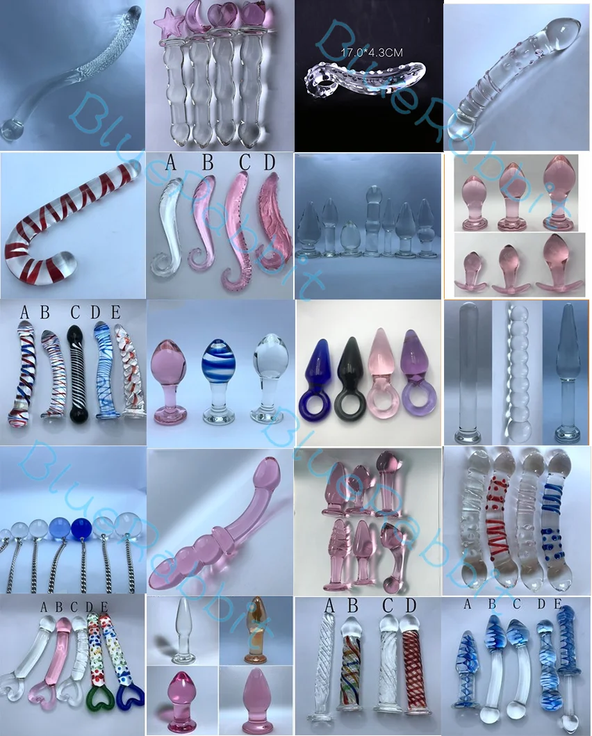 BlueRabbit Pink Rose Glass Butt Plug Wholesale Rose Flower Shaped Beginner Glass Dildo Temperature Play Anus Toys