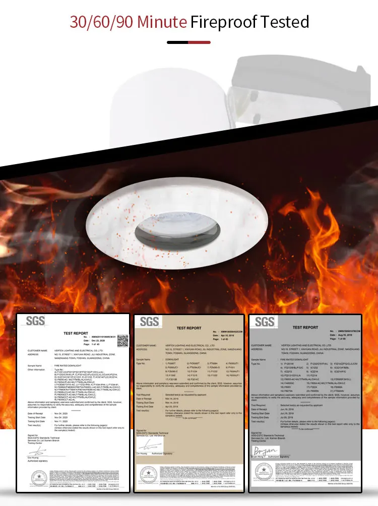 Gu10 Fire Rated Downlight Aluminum Ip65 Water Proof Recessed Gu10 Spot Light 50W Max White Led Downlight