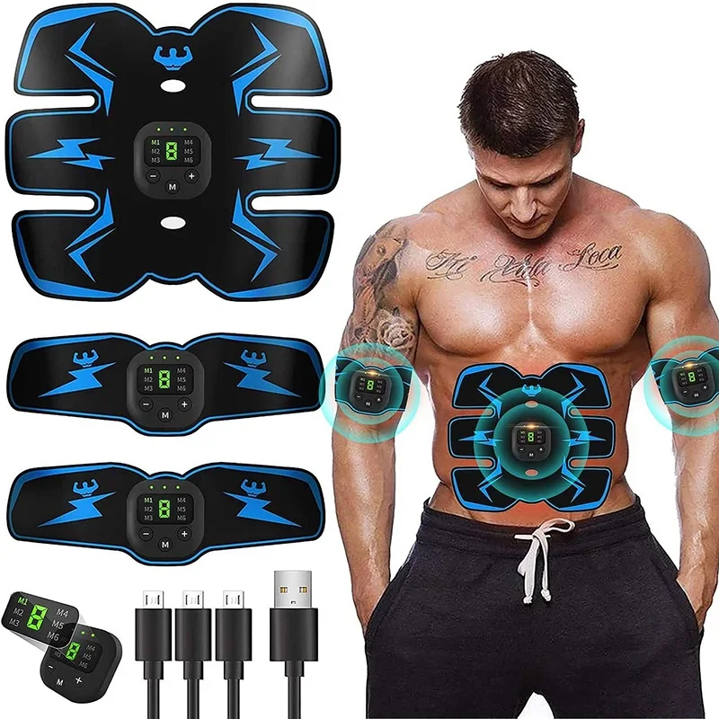 Remote Controller EMS Muscle Stimulator Smart Electric Fitness Abdominal Training Weight Loss Stickers Body Slimming Massager