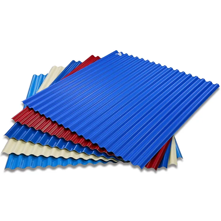 Color Prepainted PVC film Galvanized Steel Zinc coating Wavy Corrugated Steel Sheet for roofing sheet for building