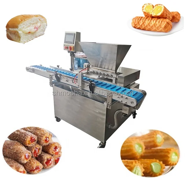 Automatic Cheese Stuffing Paste Bread Stick Making Machine Bakery Toast Milk Cream Bread Filling Machine Crossiant Sauce Filler