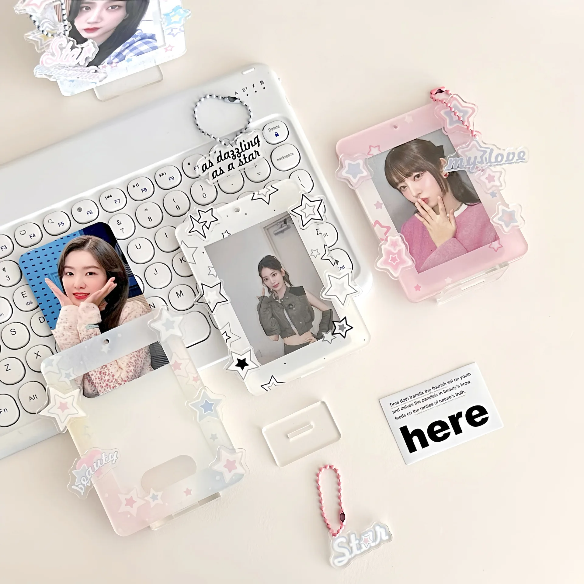 Factory Wholesale Custom UV Printed Photocard Holder Stars Photo Collect Kpop Acrylic Photo Card Holder