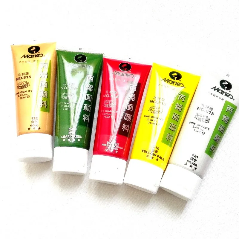 Maries 75ml Non-toxic Acrylic Colours Professional Acrylic Paint Fine Art Art Crafts and DIY Tube for Wholesale