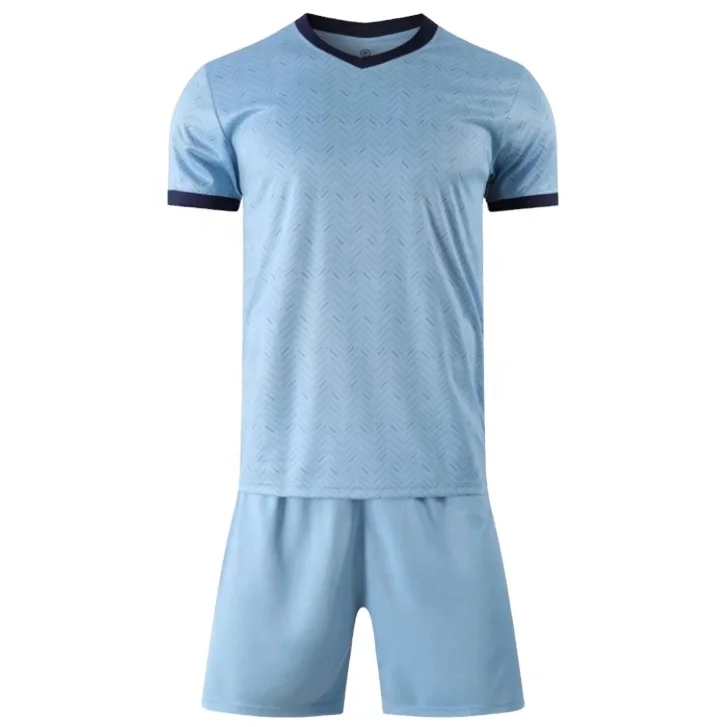 Printingtern Sports Clothes 100% Polyester Breathable Blue Color Sportswear Soccer Wear Setscotton Bswhiteults for Unisex BSCI