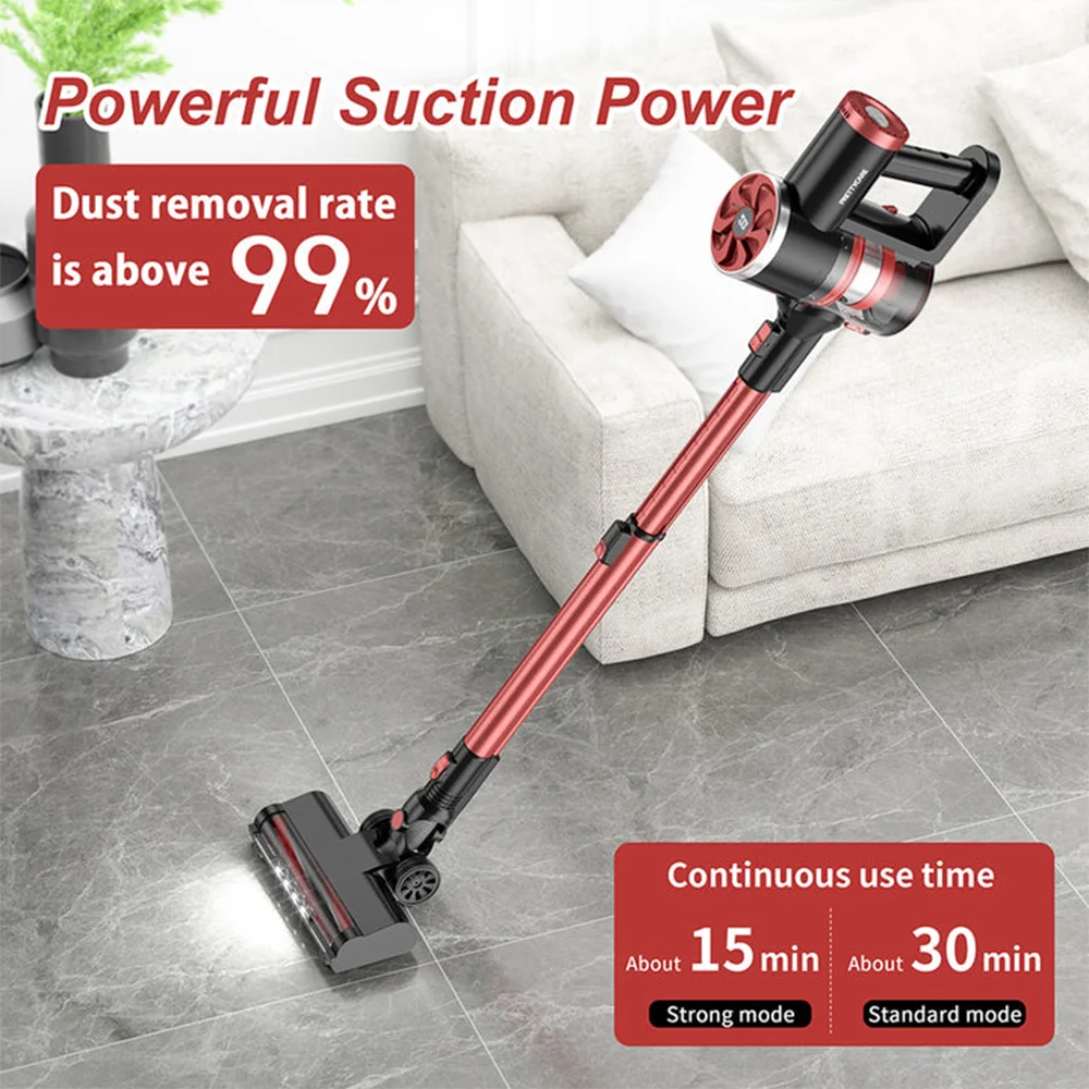 PRETTYCARE Upright Vertical Electric Cyclone Handheld Carpet Stick Wireless Cordless Vacuum Cleaner Wireless Home For Carpets