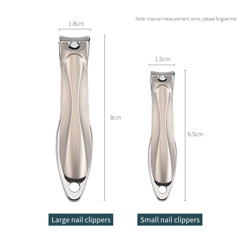 Stainless steel nails clipper for thick hard fingernail toenail nipper trimmer nail cutter