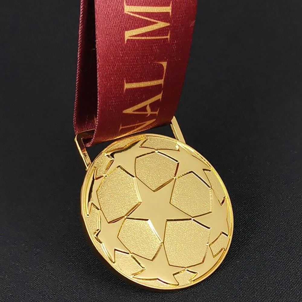 Custom Awards Race League Football Medal Athletic Medallion 3D Brass Gold Silver Bronze Metal Europe Champions League Medal