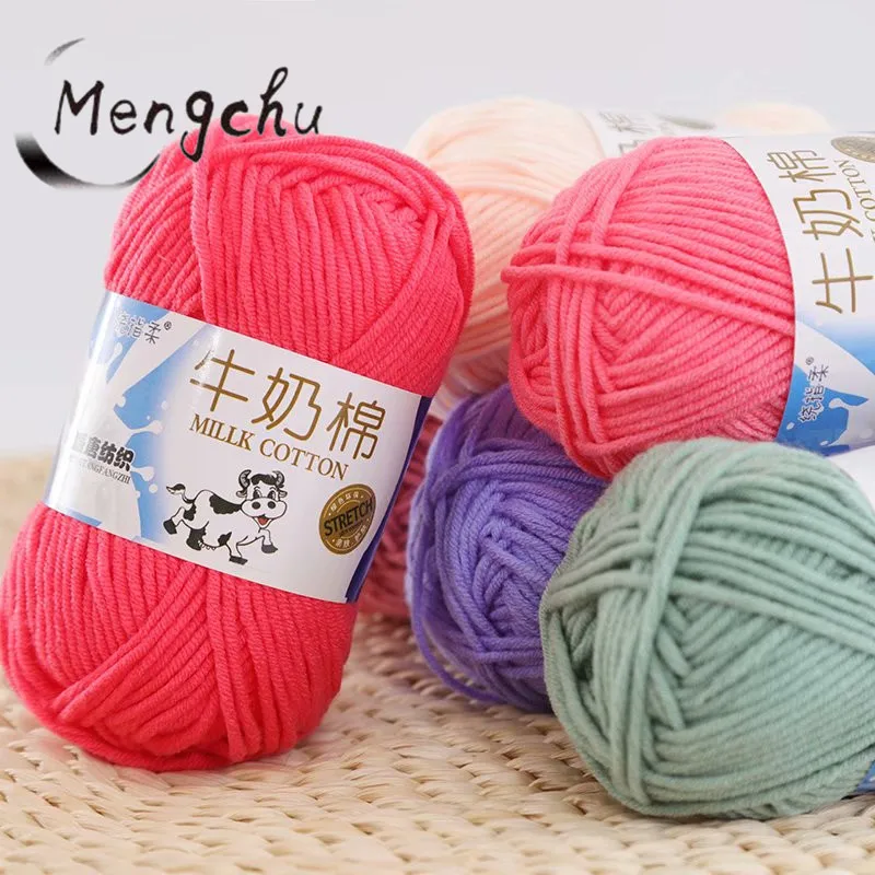 yarn crochet 5 plys super soft hand knitting ball yarn crochet milk cotton yarn with wholesale cheap price