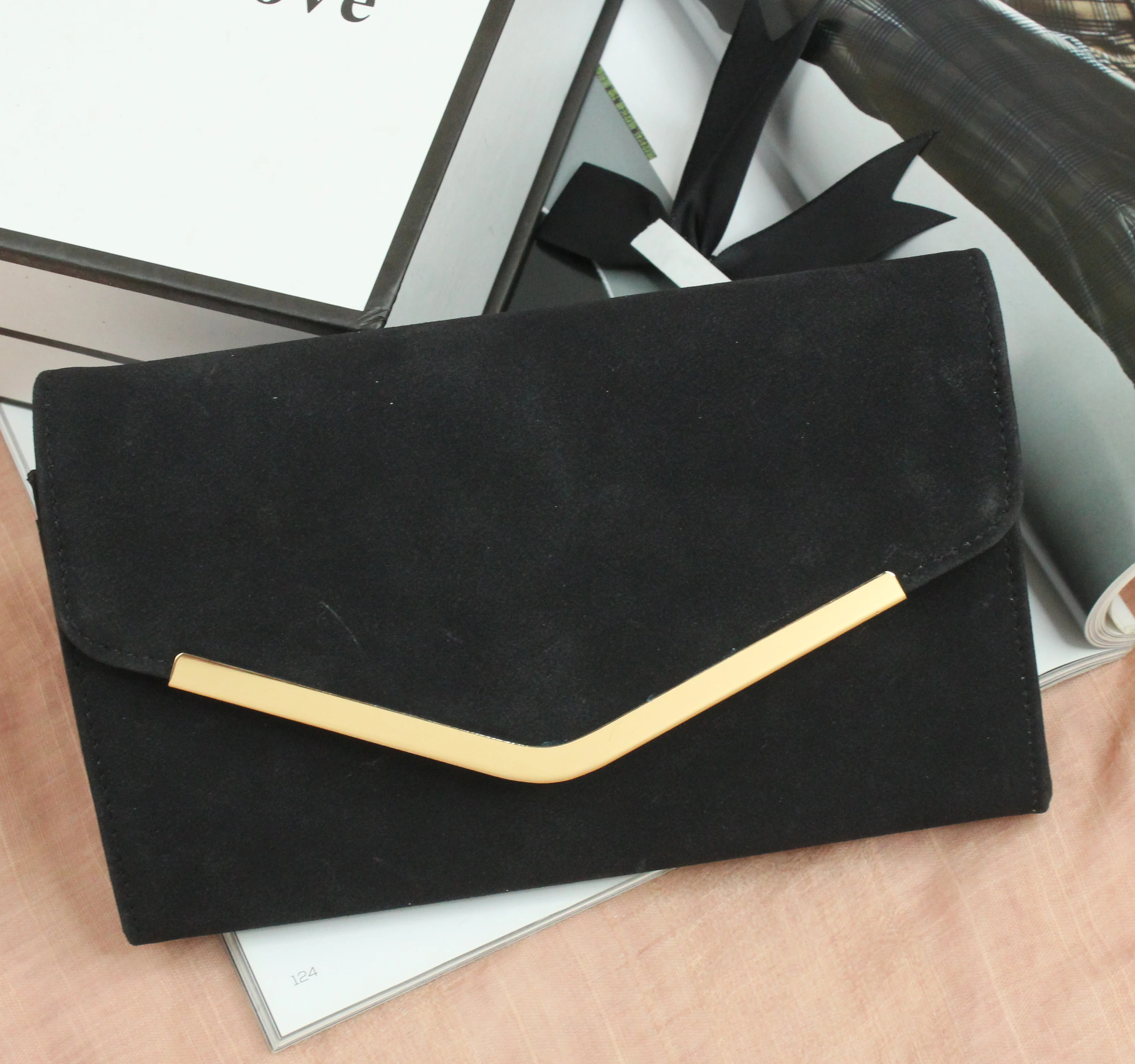 hot sale Winter Season Clutch Purse Evening Bag for Women Envelope Handbag With Detachable Chain for Wedding and Party