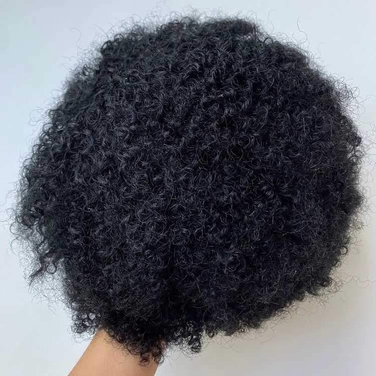 Bulk Scalp Bleached Knots Vrigin Glueless Highlight Black Women Human Baby Hair Pixie Cut Bob Afro Kinky Curly Wigs
