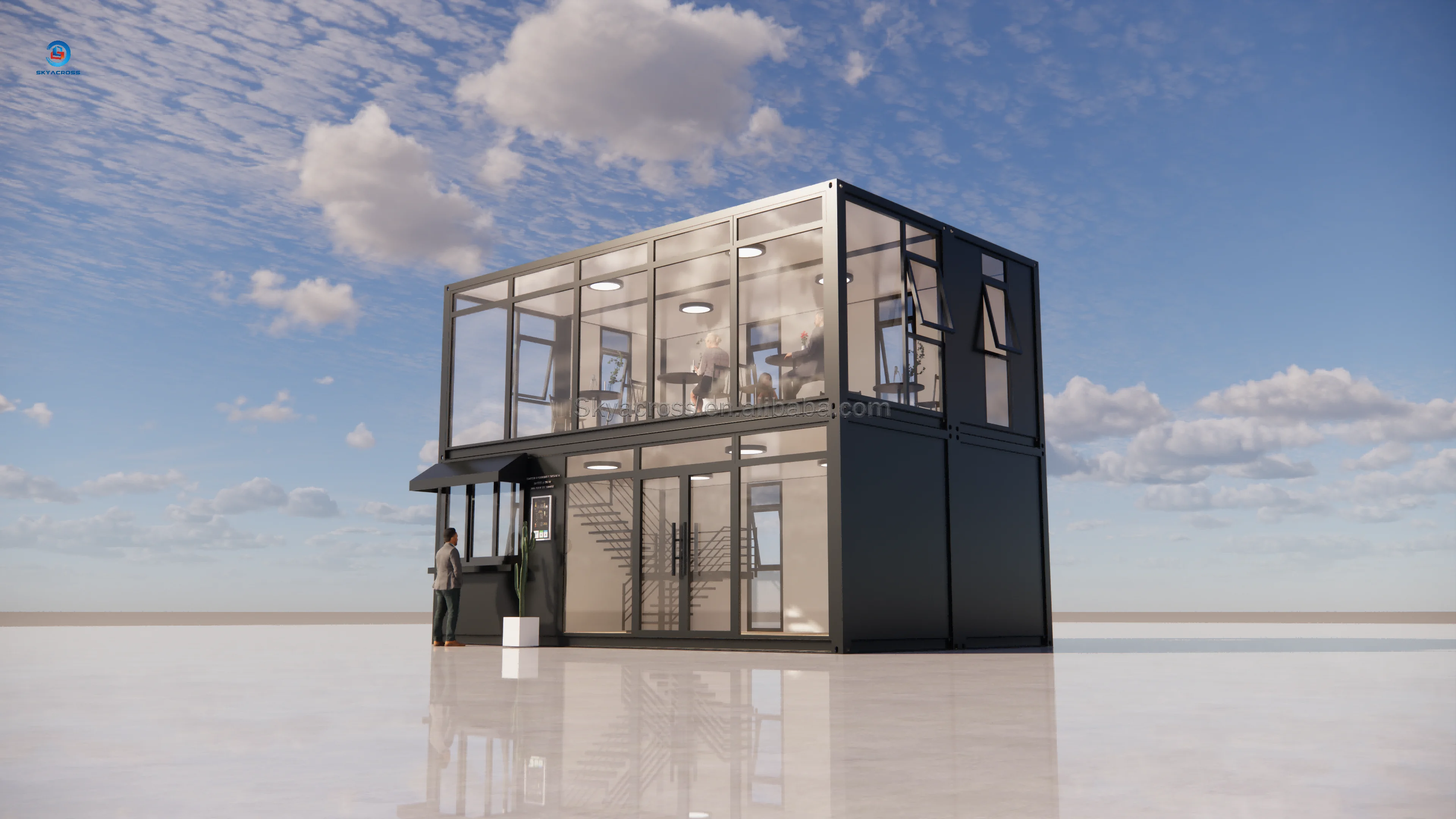 Supplier Prefab Container Cafe Home Coffee Shop Restaurant Fast Food Hospital Prefabricated House Kiosk For Shopping