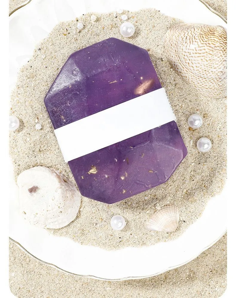 Chinese style diamond gold foil fragrant lemon whitening and brightening soap