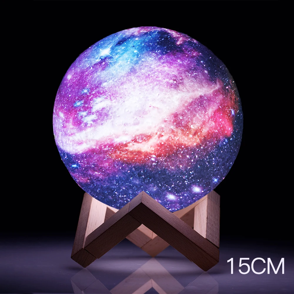  Многофункциональная 3d лампа креативный ночник в виде Луны и земли с зарядкой от USB сенсорным управлением цветная для дома