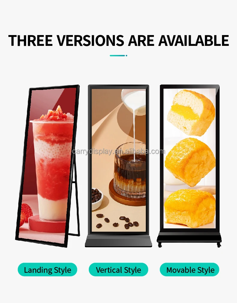 70 75 Inch Full Screen Indoor Shopping Mall LCD Display Floor Standing Digital Signage Totem Advertising Player
