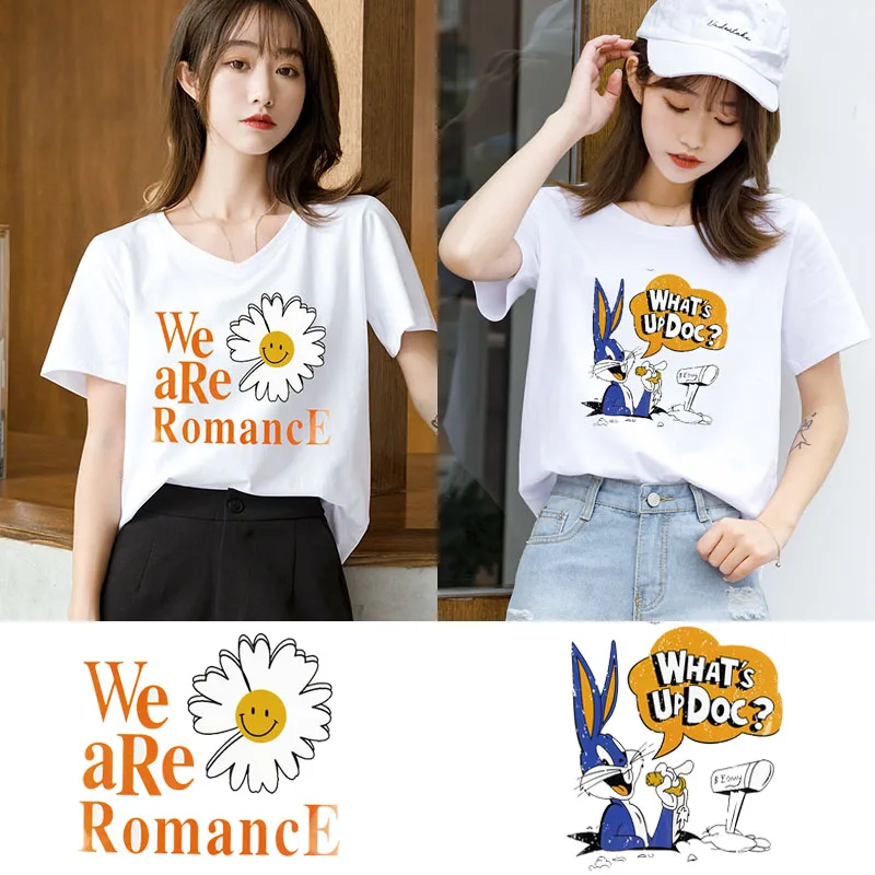 
Fashion T-shirts Custom Printing T-shirt Heat Transfer For Transfer Printing For Garment With Printed Heat transfer Sticker 