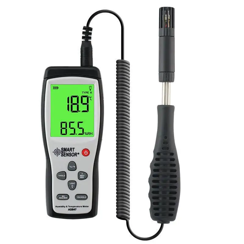 
AS847 2 in 1 K Type digital thermometer hygrometer humidity meter humidity gauge maxmin temperature humidity sensor 