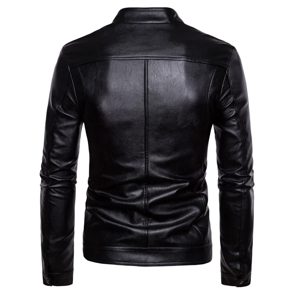 Fashion Designs Boys Classic Biker Jacket Motorcycle Pu Faux Leather For Mens Blazer Masculino Slim Fit