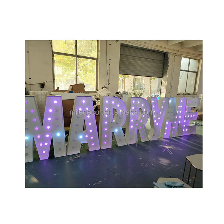 4ft Giant Merry Me Letter Electronic Sign LED Large Light up Marquee Letters Numbers for Wedding Decoration