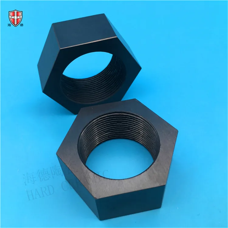Custom thermal shock resistance silicon nitride ceramic threaded nut pitch bush sleeve