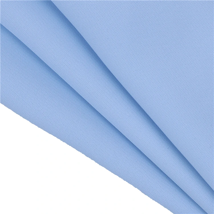 Fashiontex Free samples Support customized 80D full dull good stretch cross twill 100% polyester stretch woven fabrics