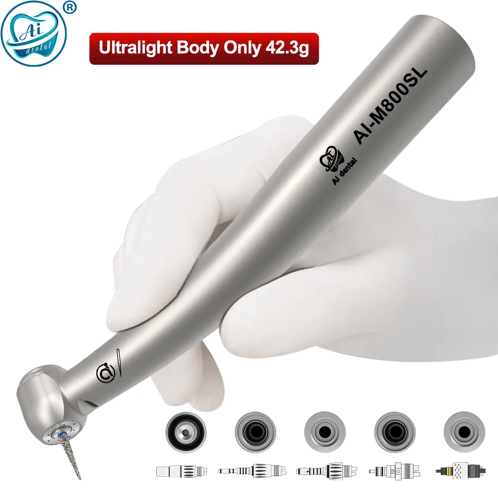 Мощный волоконно-оптический стоматологический высокоскоростной мини-головка сверхлегкий титановый наконечник для пневматической турбины 23 Вт