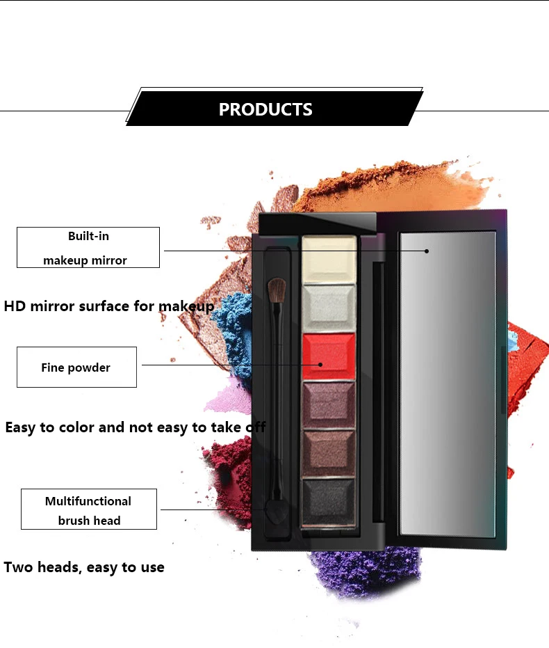 SEASON STORY -- STARRY SKY SIX COLORS EYE SHADOW 9g NATURAL SHIMMER HIGH PIGMENT MAKEUP GLITTER EYESHADOW PALETTE