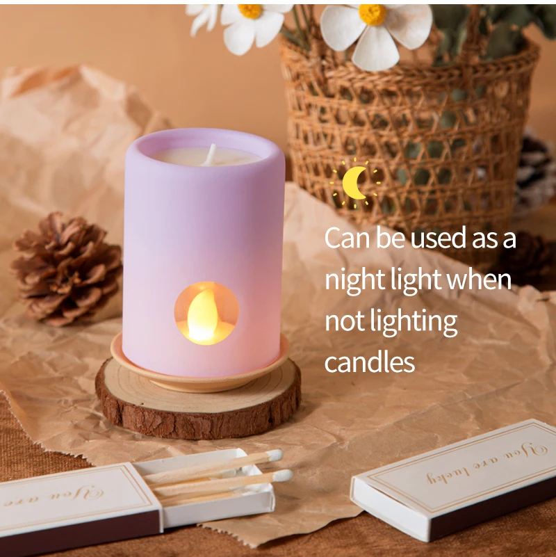 B080H 2 In 1 Manufacturers Luxury Home Decor Mother Gift Set Packaging Color Jar Soy Wax High Quality Match Scented Candle