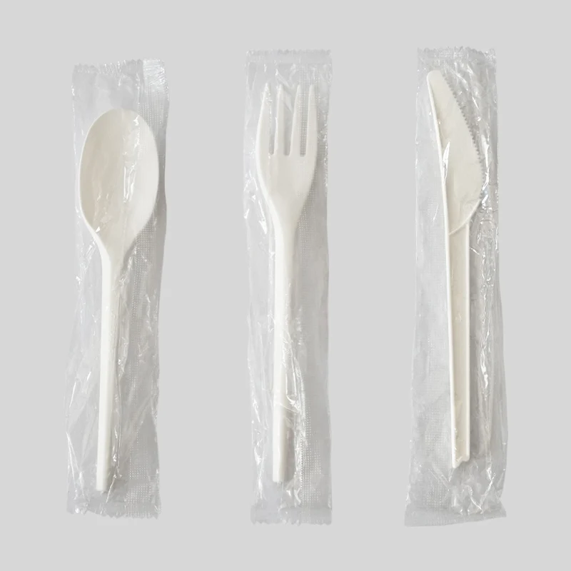 Plastic Cutlery Manufacturer Disposable Heavy Duty Compostable Heavy Weight Biodegradable Cutlery Sets