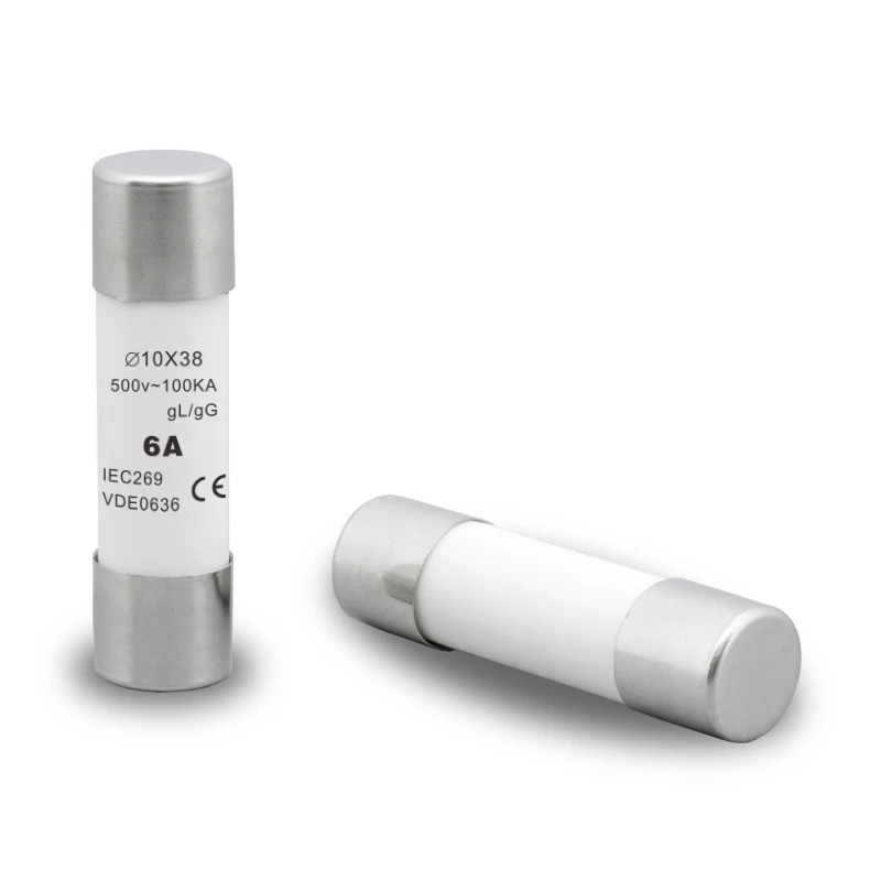 Ceramic Thermal Fuse Contacts 2A 4A 6A 8A 10A 16A 230V/690V 10-100KA Cylindrical Fuse 250v