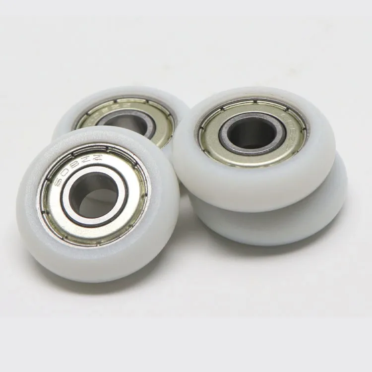 608 Rowing seat wheel 8x29.6x8.6mm nylon roller pulley coated 608zz bearing for rowing machine