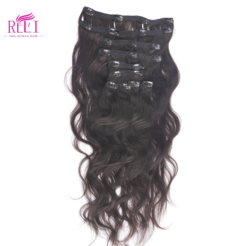 Invisible clip ins human hair seamless virgin remy clip in hair raw indian body wave 100% human hair extensions clip in