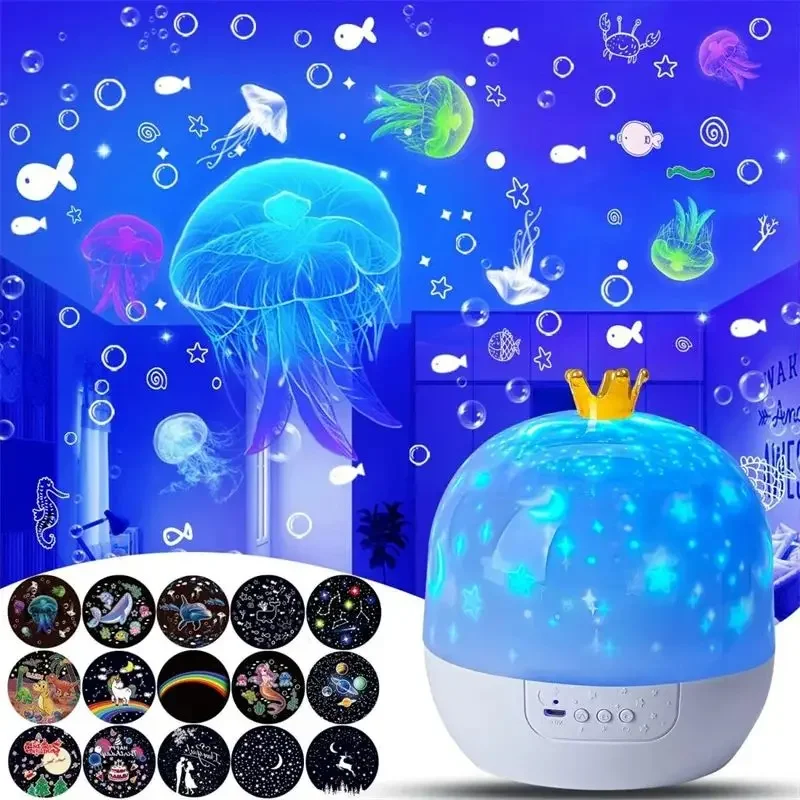 Galaxy Light проектор Crown Star ночник и Bt динамик пульт дистанционного управления вращающийся светодиодный свет украшения спальни