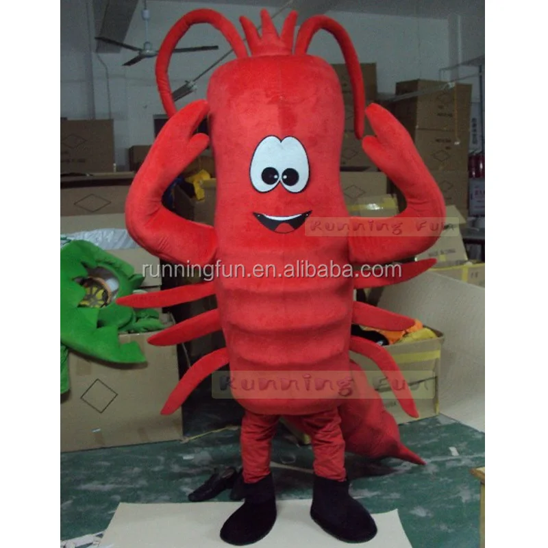 Running Fun CE Crayfish Lobster Customized Cartoon Character Cute Walking Mascot Costume Cosplay For Advertising