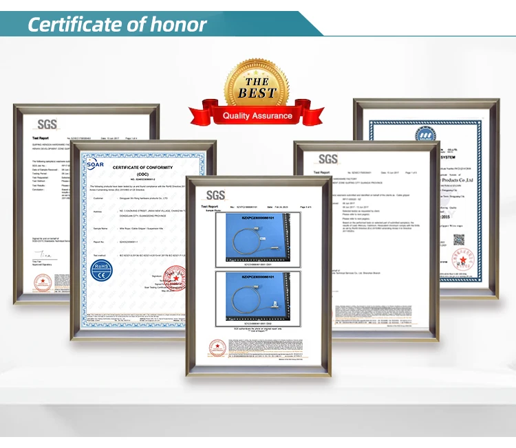 high quality wire rope brass gripper lights copper cable gripper hardware for led panels