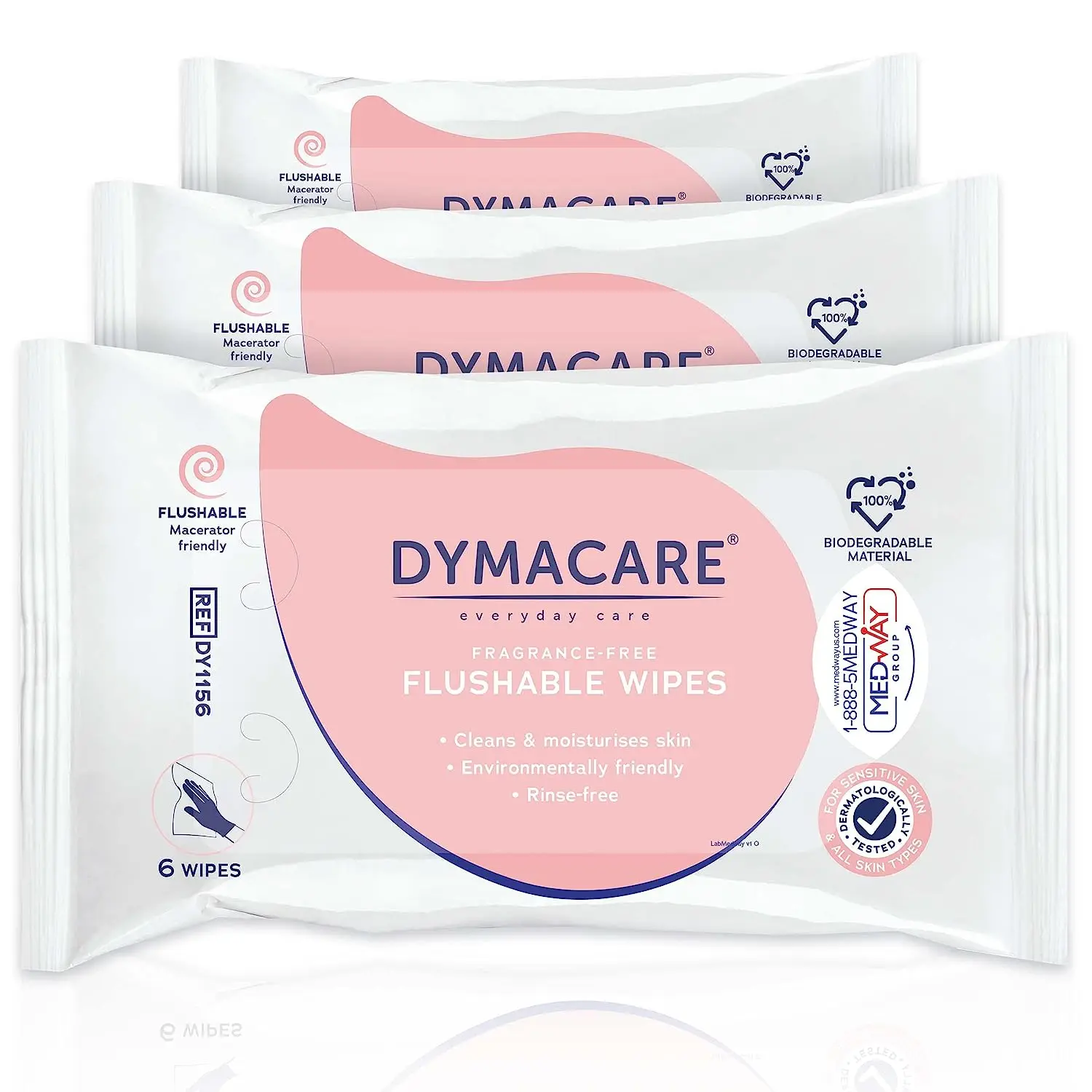 Portable Travel 6 Count Biodegradable Moist Body Cleansing Wipes Flushable Butt Wipes Wet Toilet Paper