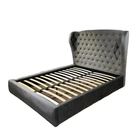 King Size Upholstered Bed Diamond Tufted Headboard Bedroom Furniture bed Sets With Platform Frame bed