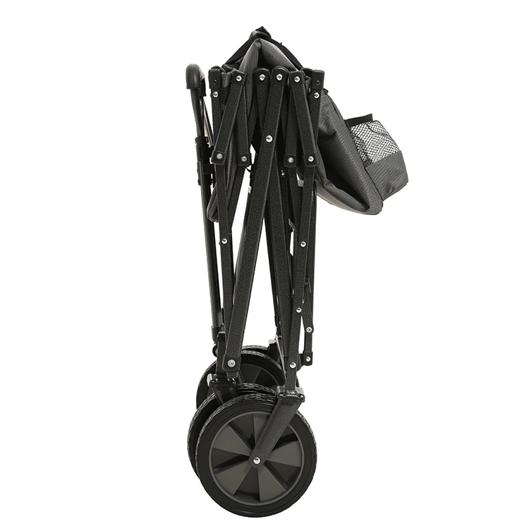 double decker camping folding wagon cart with 4